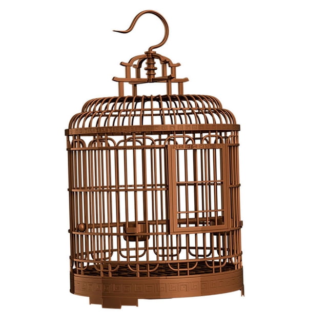 Esquirla Luxury Bird Cage Hanging Hook Parrot Stand Cage for Canary Finches Parakeets D