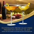 thumbnail image 2 of 2 juegos de copas de martini de cristal ultra transparentes, elegantes copas de vino transparentes, 100 % sopladas a mano, aptas para lavavajillas, ideales para cenas, fiestas, bodas y ocasiones, 2 of 8