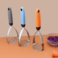 thumbnail image 3 of Potato Master Acero Inoxidable Mango antideslizante Horno Vegetal Frijol Bebé Alimento Puré Patatas Pusher Mashing Maker Ricer Azul Inevent HA059401-02, 3 of 7