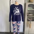 thumbnail image 3 of 2024 Conjunto de pijamas estampados de manga larga y cuello redondo para padres e hijos, nuevo hogar familiar navideño europeo y americano, 3 of 5