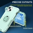 thumbnail image 6 of Nalacover For iPhone 14 Plus Slim Case,Luxury Hybrid Hard PC and TPU Rugged Bumper 3-In-1 Rotatable Magnetic Ring Kickstand Four Corner Guard Shockproof Anti-Scratch Back Phone Cover.Green, 6 of 12