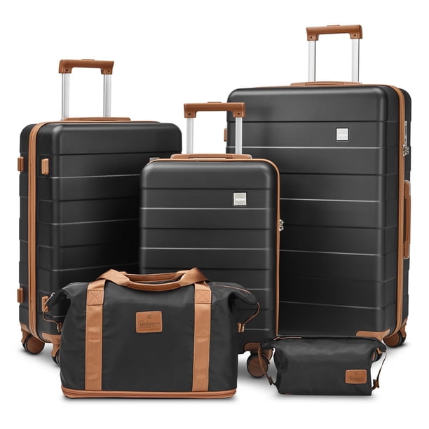 Set de equipaje imiomo Hard Shell de 5 piezas para mujer con cierre TSA