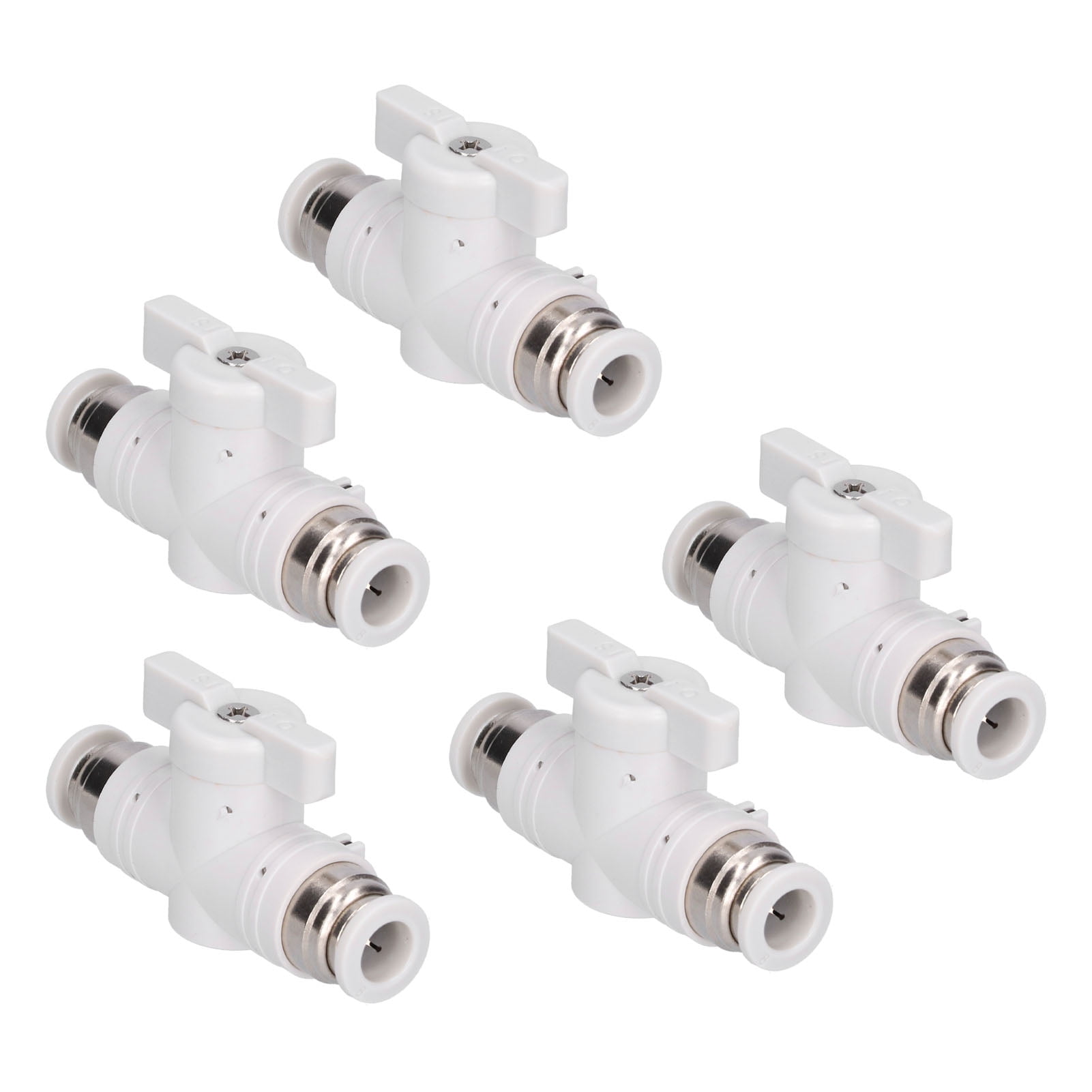 Fdit Pneumatic Control Valve Connector,5Pcs Pneumatic Valve Fitting Manual Air Control Switch