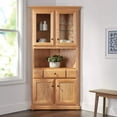 thumbnail image 7 of Eagle Furniture Classic Oak Corner Dining Buffet with Hutch, 7 of 7