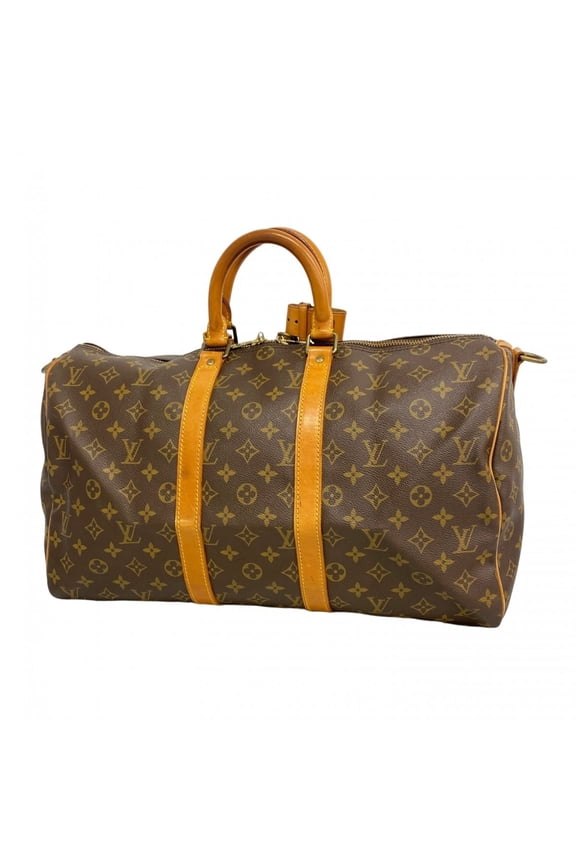 Pre-Owned Louis Vuitton Monogram Keepall Bandoulire 45 Handbag M41418 Brown (Men's/Women's)