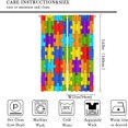 thumbnail image 2 of Puzzle Kitchen Curtains, Colorful Puzzle Pieces Fractal Children Hobby Activity Leisure Toys Cartoon Image, Window Drapes Set 2 Panels,42x63 Inches, 2 of 8