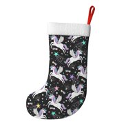 Cute Unicorn Rainbow Star Christmas Stockings 18 Ince ,Gifts Stocking Family Party Decorations For Holiday Tree Decor