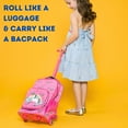 thumbnail image 5 of J World Girls Sparkle 15" Kids Rolling Backpack For School And Travel, Pink, 5 of 11