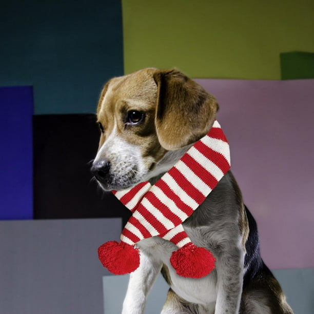 Dog Christmas Scarf Dogs Christmas Outfit Dog Winter Knitted Scarf