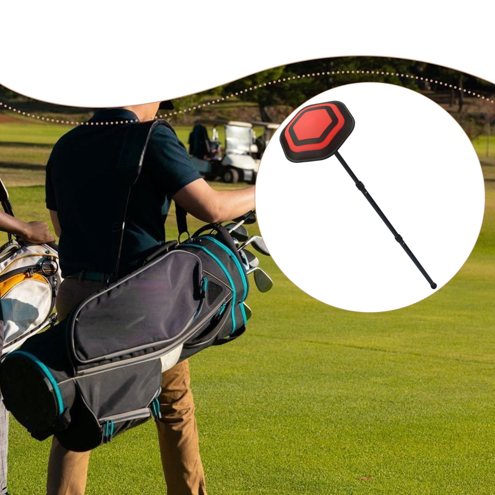 harayaa Durable Golf Bag Support Rod Height Adjustable Pole for Golf Supplies Travel Bag Black Pole Red Lid