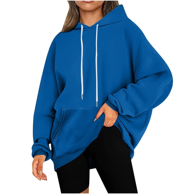 Timegard Chandails à Capuchon Surdimensionnés pour Femmes Chandail à Manches Longues Chandail Automne Hiver Décontracté Ample Confortable Hauts