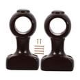 thumbnail image 4 of 2 soportes para barra de cortina, soporte de madera para barra de cortina, soportes para barra de cortina para dormitorio Café oscuro, 4 of 9