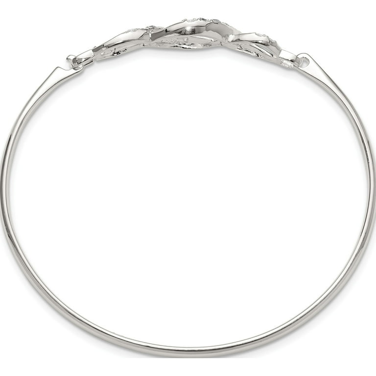 Amazon.com: 925 Sterling Silver Cubic Zirconia Bangle
