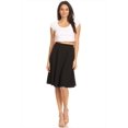 thumbnail image 4 of Moa Collection Women's Essential Elegance A-Line Midi Skirt Timeless Comfort with High Waist Elastic, 4 of 4