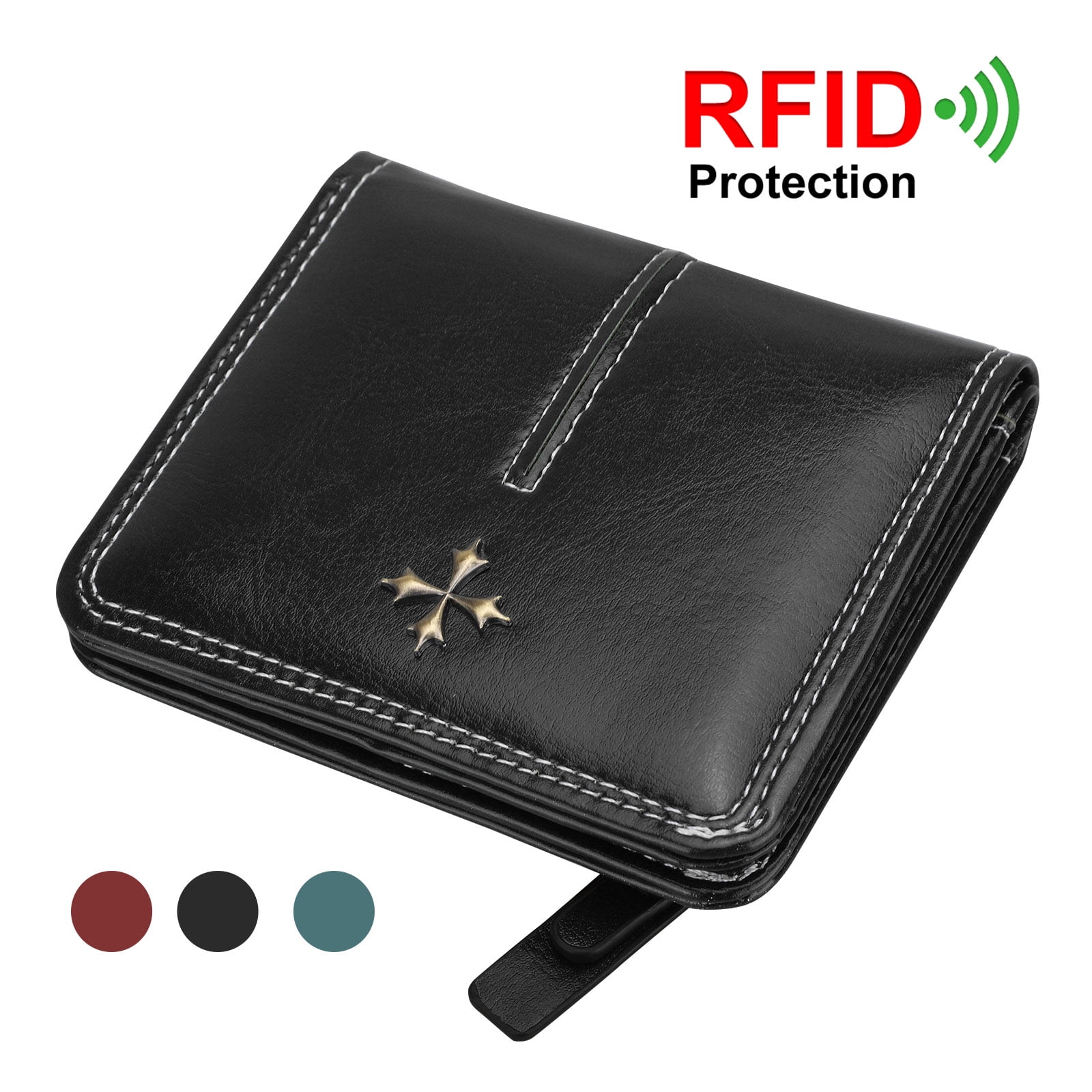 EEEkit Women Leather Wallet RFID Blocking Small Zipper Pocket Wallet ...