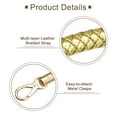 thumbnail image 3 of Uxcell 60cm/23.6" Braided Leather Purse Replacement Strap for Handbag, Gold, 3 of 6