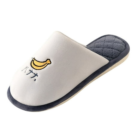 

Alueeu ladies shoes casual Women Men Winter Home Slippers Cartoon Non-slip Warm Indoors Bedroom Floor Shoes Dark Blue 40-41