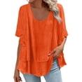 thumbnail image 2 of Homenesgenics Long Sleeve Shirts for Women Button Up Buttons V Neck Tops Trendy Dressy Blouses Casual Tunic Womens Fall Clothing New Arrivals Gray XL, 2 of 6