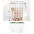 thumbnail image 6 of No Hook Shower Curtain with Snap in Liner, Hello Beautiful Spring Watercolor Flowers Floral Beige Hotel Shower Curtains for Bathroom, Washable Shower Curtain Liner Set with Mesh Top Window, 48"x72", 6 of 6