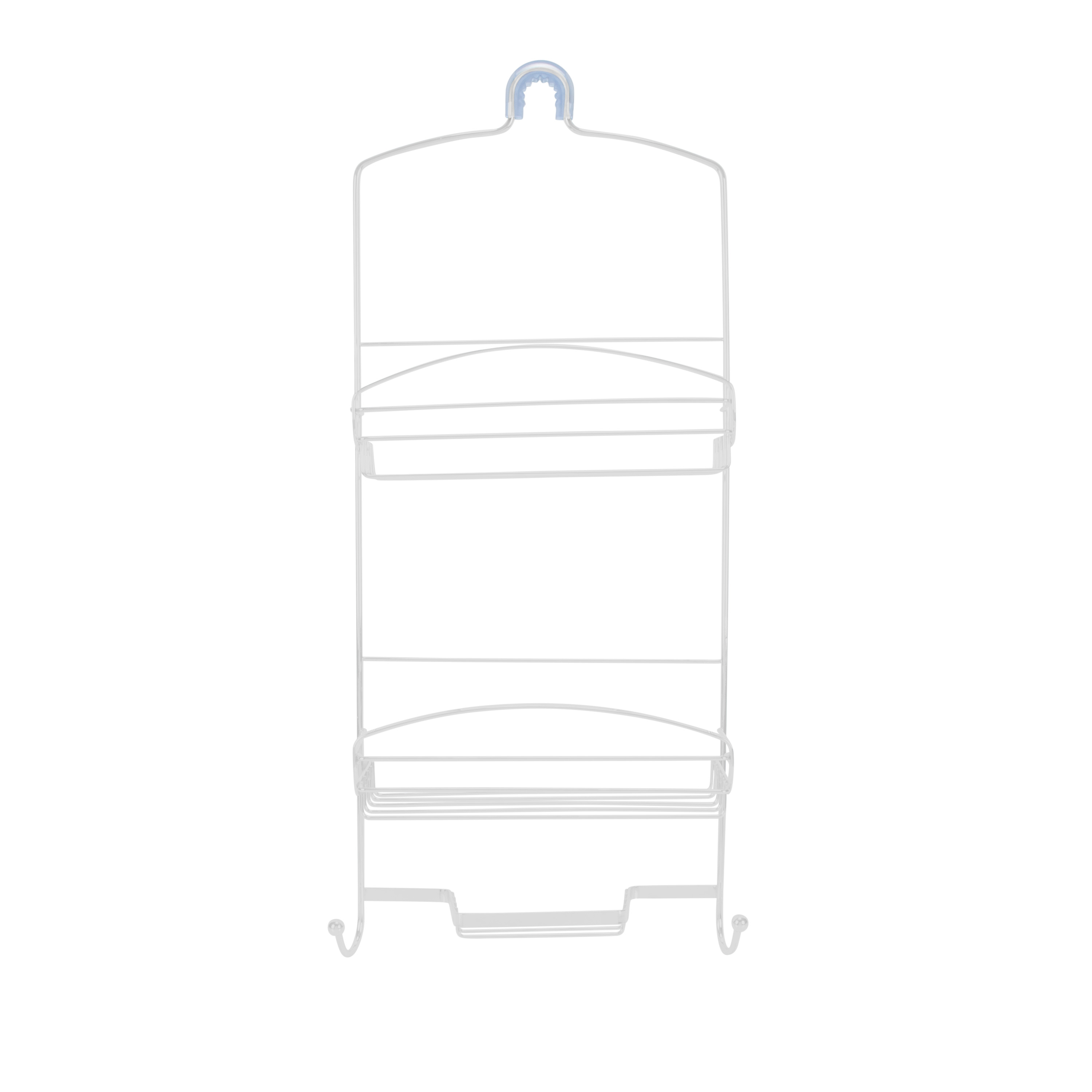 Bath Bliss Ellipse Collection Deluxe Shower Caddy in White