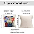 thumbnail image 5 of Welcome American Independence Day Pillow Covers 18x18 Inch Red Blue Stars and Stripes Flower Leaves Throw Pillow Cases Patriotic 4th of July Farmhouse Decorations Cushion Cover, 5 of 6