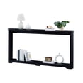 thumbnail image 6 of 70" Long Console Table with 2 Open Shelves, Narrow Sofa Table Behind The Couch with Curved Corner and Anti-Tip Device, Wood Foyer Table for Entryway, Living Room, Hallway, Black, 6 of 6