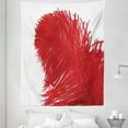 thumbnail image 1 of Feather Tapestry, Basic and Plain Illustration of an Ostrich Fluff Feminine Details Photo, Fabric Wall Hanging Decor for Bedroom Living Room Dorm, 5 Sizes, Vermilion and White, by Ambesonne, 1 of 1