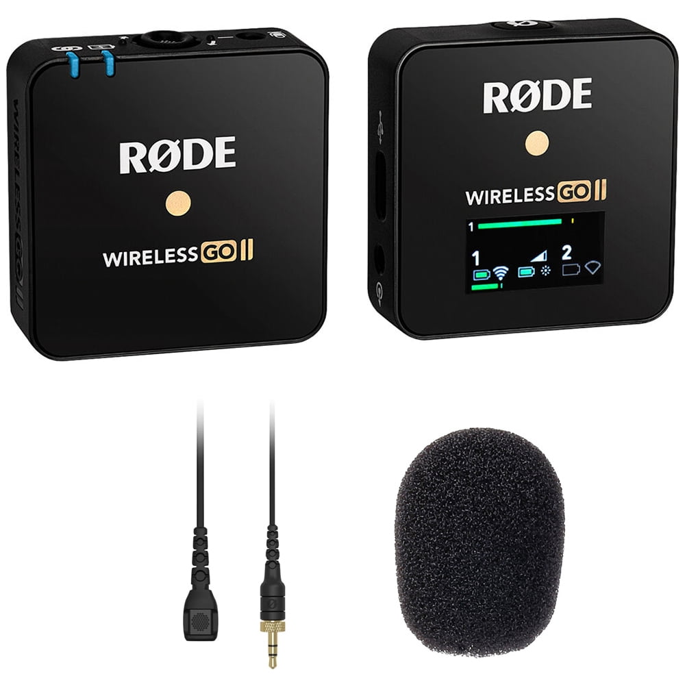 Rode Wireless GO II Single Compact Digital Wireless Microphone System and  Recorder (WIGOIIS) Bundle with Rode Lavalier II Omnidirectional Lavalier  Mic 