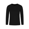 thumbnail image 4 of ameIAEA Mens Long Sleeve Knitted Shirts V Neck Business Casual Tops Solid Color Fall Pullovers, 4 of 7