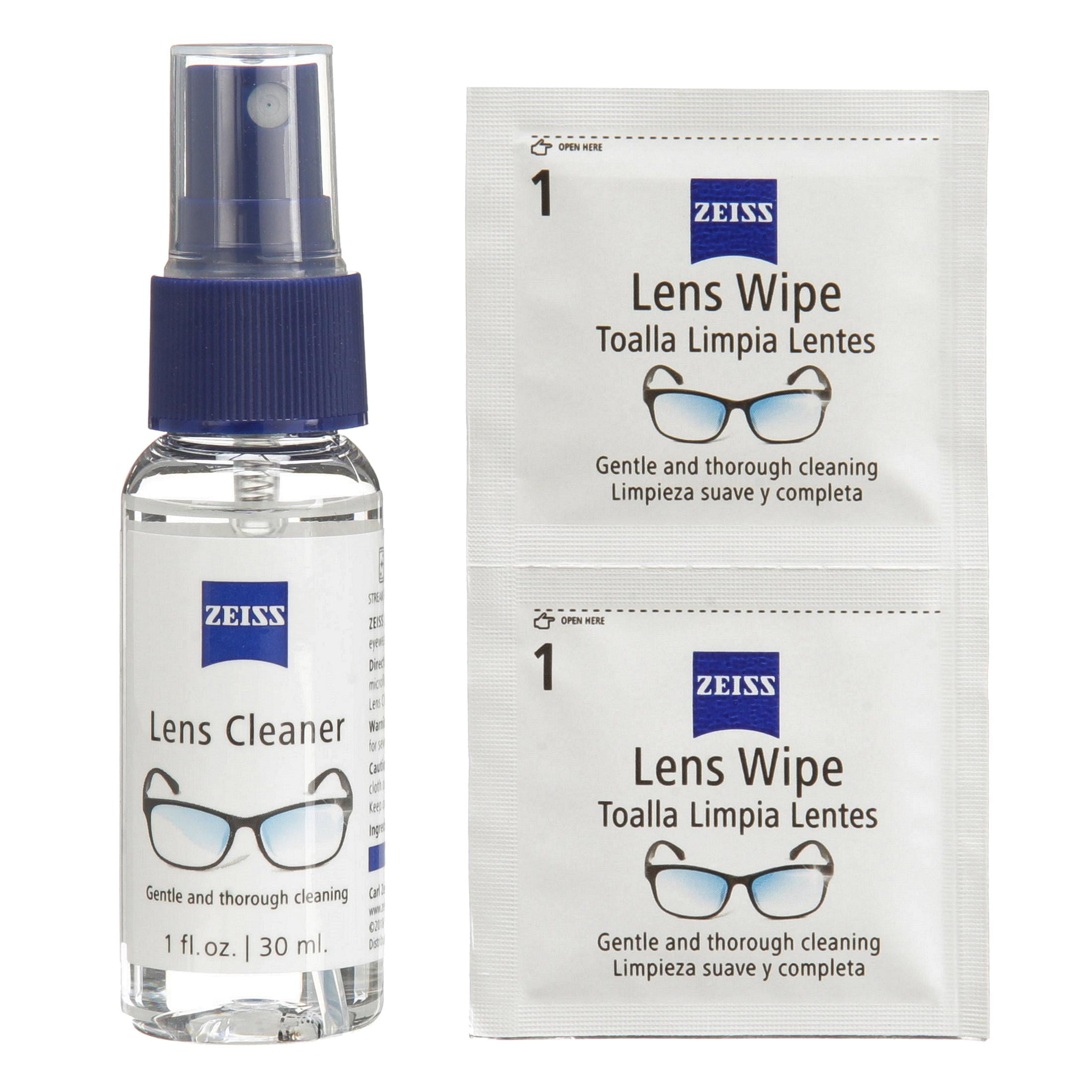 ZEISS Pro Lens Care Kit – Gentle and thorough cleaning , kit includes 1 oz ZEISS Lens Cleaner, Microfiber Cleaning Cloth and 16 lens wipes.