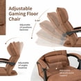 thumbnail image 4 of YYAo Floor Gaming Chair, Recliner,Meditation Floor Chair,14-Position Adjusting Lazy Sofa Chair with Waist Pillow and Armrests-Coffee, 4 of 8