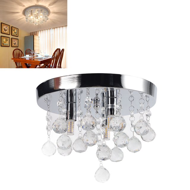Lámpara De Araña De Cristal ANGGREK 110 A 220 V Fijación Segura Luz De Techo De Cristal Resistente Diseño Elegante Fácil Instalación Para Sala De Estar