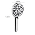 thumbnail image 3 of Yhsdtq,Special Price,9-Mode Handheld Shower, Multi-Spray Function, Portable + Fixed Head, Modern Design, For Home/Gym/Senior Living, Easy Install, Travel Ready, Stainless Steel | Plastic, Silver, 3 of 8