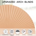 thumbnail image 3 of Arch Window Shades No Tools Light Filtering Fabric Shade Stick on Half Circle Round Pleated Blinds Arched Window Covering for Bedroom Kitchen Bathroom, 3 of 5