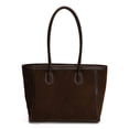 thumbnail image 1 of Bolso Tote Terciopelo Cuero para Ir Al Gran Capacidad Mujer Nuevo Versátil S (café), 1 of 9
