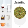 thumbnail image 6 of Lsque Squirrel And Fox In The Forest Pattern 4" Drink Coasters Set of 4, PVC Leather Absorbent Coasters, Table Coaster Set Decorative Coffee Cup Coasters Housewarming Gift -Round Shape, 6 of 6