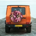 thumbnail image 6 of Honeii Rose Flowers Print Tire Covers, Waterproof Anti-UV Sun Snow Rain Tire Covers for Trailers, RV, Camper, SUV, Truck-17 inch, 6 of 6