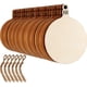 thumbnail image 3 of 60 piezas de adornos navideños de madera, discos redondos de madera, copos de nieve de madera, discos en forma de ángel con 60 piezas de cuerdas para adornos colgantes de árbol de Navidad de Año Nuevo Fokelyi LKX-2036, 3 of 8