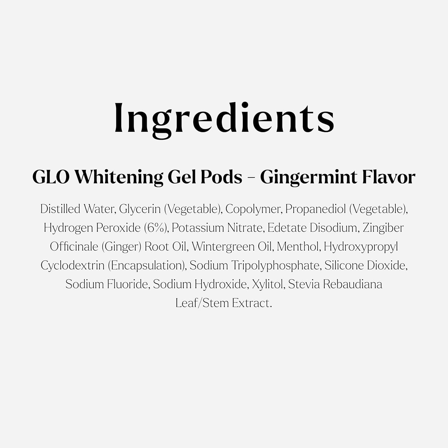 GLO Science So Brilliant Teeth Whitening Gel Pods – Safe, Effective Tooth Whitener with Silicon Brush, 6% Hydrogen Peroxide – Designed for Sensitive Teeth – Gingermint Flavor (2 Packs of 5)