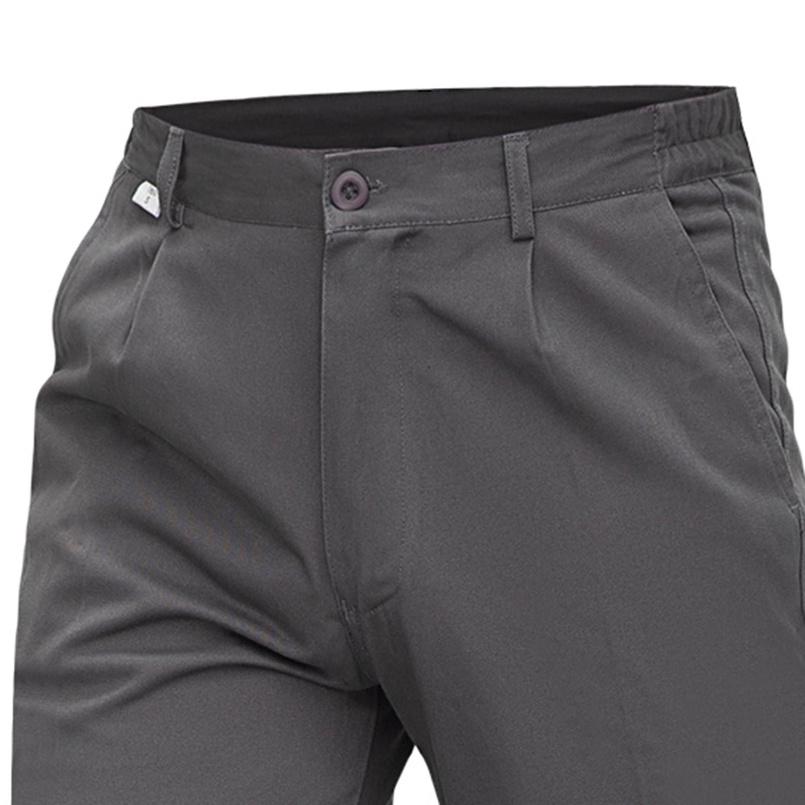kosheko Men's Outdoor Straight Leg Pants, Front Slant Pockets with Slim Fit, Lightweight Fabric for trail walking hiking Gray XXL