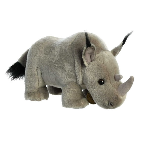 Aurora - Medium Gray Miyoni - 10" Rhinoceros - Realistic Stuffed Animal