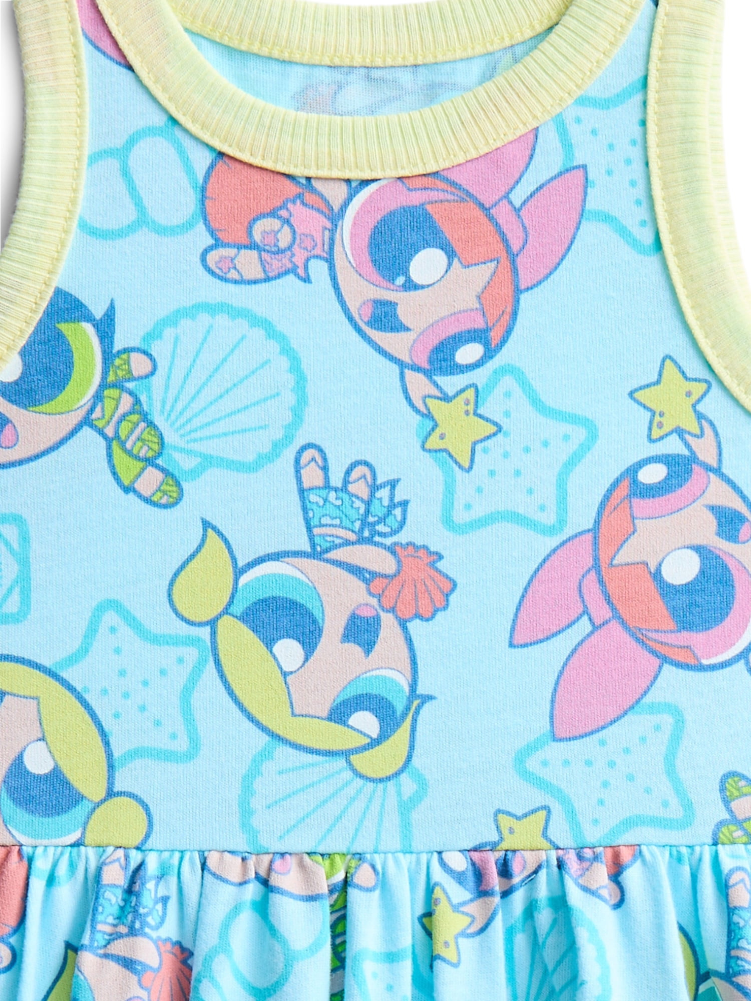 The Powerpuff Girls Toddler Girls Allover Print Graphic Tank Dress, Sizes 12M-5T