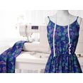 thumbnail image 6 of Soimoi Floral Print - Blue, Moss Georgette Fabric Material - 42 Inch Wide, 1 Yard, Unstitched Versatile Fabric For Dresses, Skirts, Blouses, Drapery Projects, 6 of 6