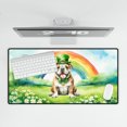 thumbnail image 4 of Happy St. Patrick’s Day Bulldog with Green Hat Shamrocks Rainbow Desk Mat Full Keyboard Mouse Pad Dog Lover Gifts Idea Large Mousepad - 03007, 4 of 5