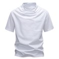 thumbnail image 2 of Ndbuld T-Shirts for Men Mens T Shirt-Short Sleeve Crew Neck shirts Men Short-Sleeve Beefy Muscle Basic Solid Color Blouse Tee Shirt Top Short Sleeve Round-Neck Blouses Shirts,White,M, 2 of 4