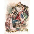 thumbnail image 3 of W.E. Stephens & Co. 19x24 Black Modern Framed Museum Art Print Titled - Bock Beer (A Goat Wearing a Royal Robe, Being Waited on by Four Young Women) (1880), 3 of 5