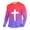 Watermelon Red, variant on ZCFZJW Ombre Sweatshirts for Men Casual Tie Dye Gradient Cross Print Long Sleeve Crewneck Pullover Tops Trendy Athletic Basic T-Shirts Black XXXXXL