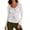 #2White, variant on No Boundaries Womens Ruffle Front Long Sleeve Top V Neck Fitted Slim Fit Blouse