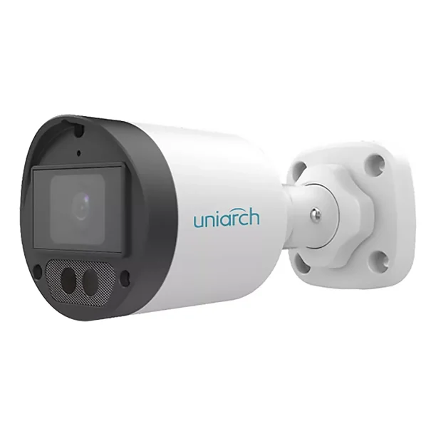 Uniarch Cámara De Seguridad Uac-b122-af28lm Imagen A Color 24/7 Protección Exterior Ip67 Micrófono Incorporado 2mp Alta Resolución Cctv Máxima Seguridad Fácil Instalación Ahd, Tvi, Cvi Y Cvbs
