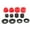 Red, variant on BIMZUC Skateboard Bushing Set PU Damping 90A Replacement Bushings for 4 Wheel Skateboard Fish Board Double Rocker, 12 Pieces, Red